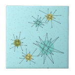 Robins Ei-blaue AtomSternexplosion-Keramik-Fliese Fliese<br><div class="desc">Dieses Robins Ei-kennzeichnet blaues Iconic AtomSternexplosion-Keramik-Fliesenmuster iconic AtomSternexplosionen. Das ist recht! Die alte Schule, farbiger Hintergrund des Eies des Rotkehlchens Blau mit Goldtupfen ist- der perfekte Hintergrund für den vibrierenden Türkis, den beruhigenden Sellerie und farbigen die Kreise des kitschy Birnengrüns. Die Stellen der Farbe werden sporadisch in verschiedene Größen mit...</div>