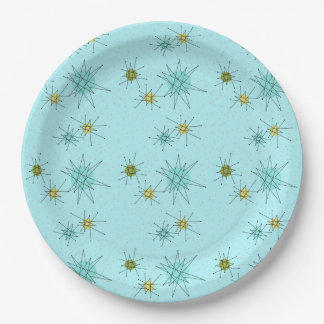 Robin's Ei Blue Atomic Sternexplosion Paper Plate Pappteller