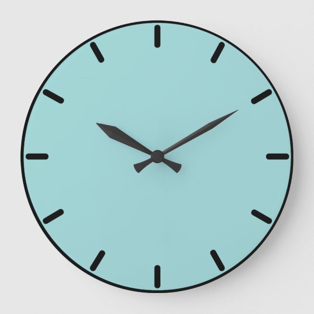 Robin's Ei Blue Round Wall Clock Große Wanduhr (Vorderseite)