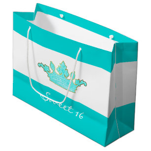 Robins Oeuf Bleu Couronne personnalisé Sac cadeau