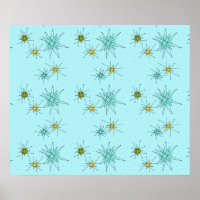Robin's Oeuf Blue Iconic Starbursts Poster
