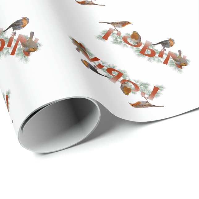 Robins Texture Wrapping Paper (Farbe auswählen) Geschenkpapier (Rolleneckpunkt)