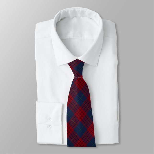 Robinson Clan Tartan Navy Blau und Rot Kariert Krawatte (Gebunden)