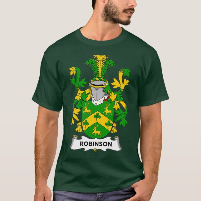 Robinson Coat of Arms Familienwappen T-Shirt (Vorderseite)