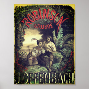 Robinson Crusoé Oper Vintage Poster