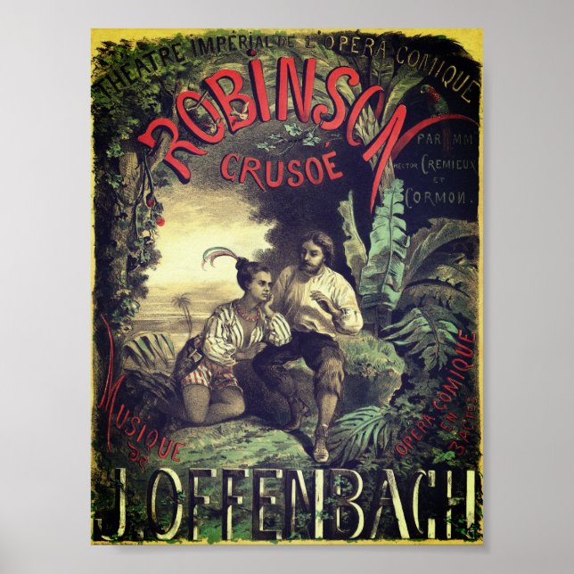 Robinson Crusoé Oper Vintage Poster (Vorne)