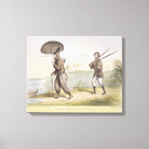 Robinson Crusoe und sein Mann Freitag, (HB Leinwanddruck