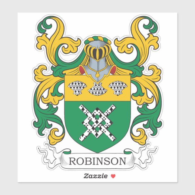 Robinson Familienwappen Aufkleber (Blatt)