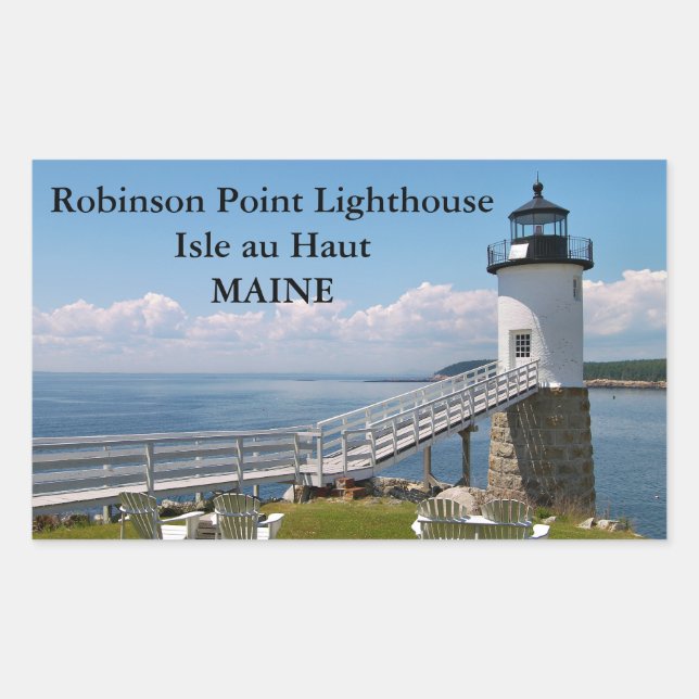 Robinson Point Lighthouse, Maine Stickers (Vorderseite)