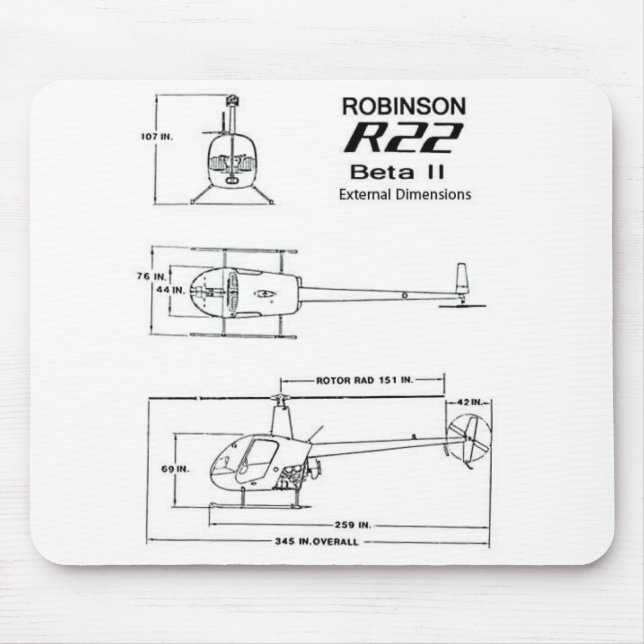 Robinson R22 Mousepad (Vorne)