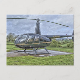 Robinson R44 Hubschrauber Postkarte