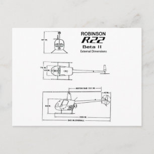 Robinson R-22 Postkarte