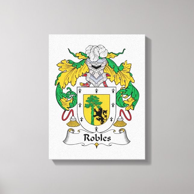Robles Familienwappen Leinwanddruck (Vorderseite)