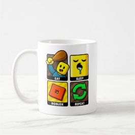 Roblox Eat Sleep Repeat Lustiger Gamer Kaffeetasse