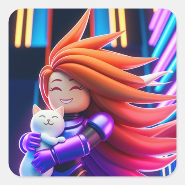 Roblox  T-Shirt Quadratischer Aufkleber (Vorderseite)