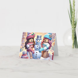 Robloxo's Teen Girls Preppy Noob Holiday Card Dankeskarte