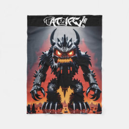 Robo-Block-Monster-Blanket Fleecedecke