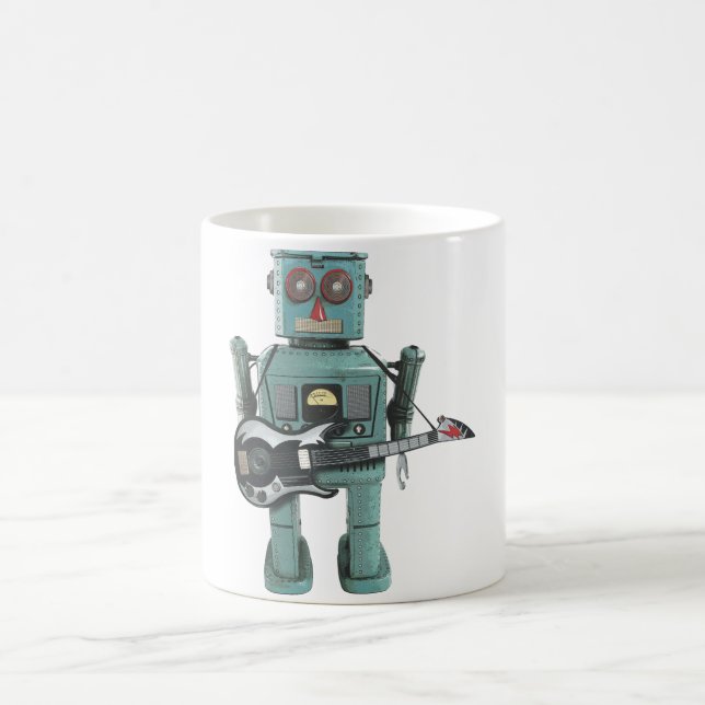 Robo-Gitarrist Mug Kaffeetasse (Mittel)