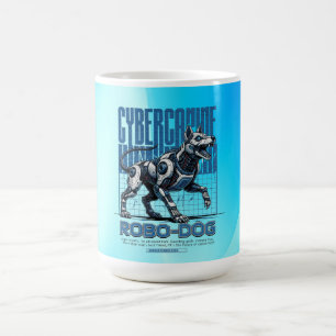 Robo-Hund – Futuristischer Cyber-Hund Kaffeetasse