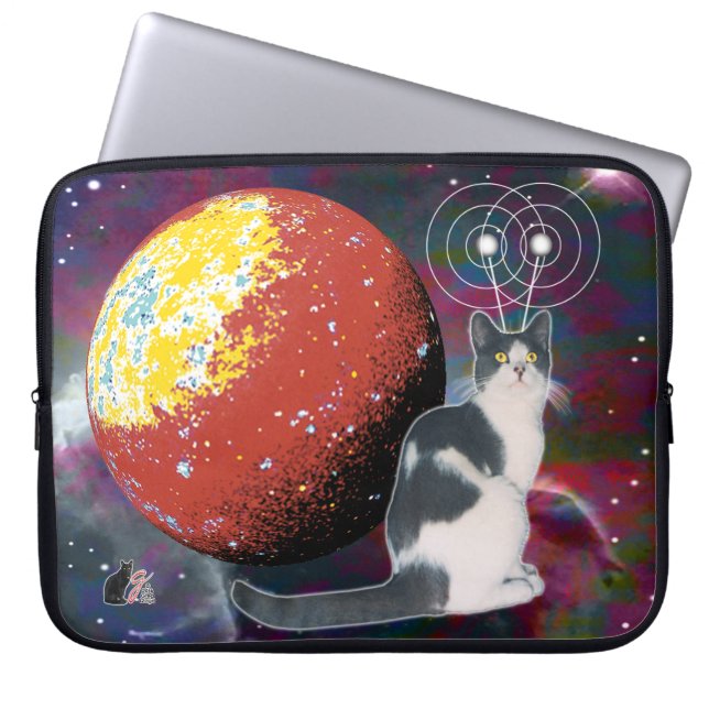Robo-Kat-Hobo Laptopschutzhülle (Vorderseite)