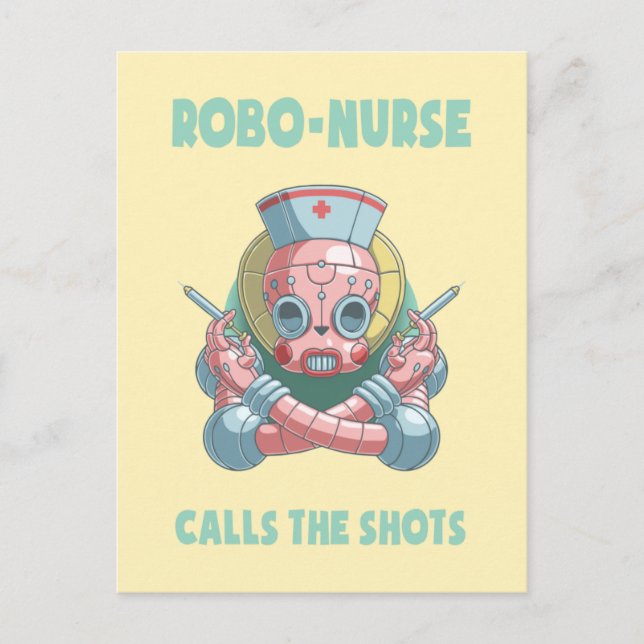 Robo-Nurse Postkarte (Vorderseite)