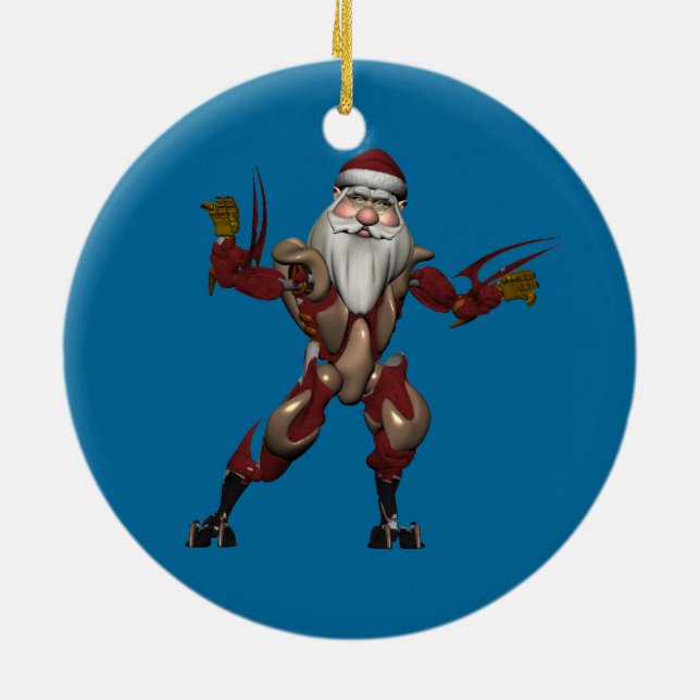 Robo Santa Keramikornament (Hinten)