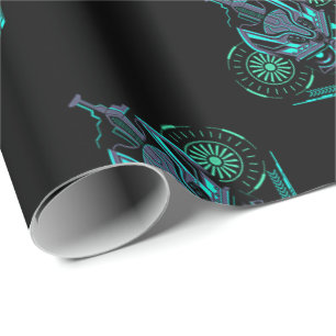 Robo Skull Geschenkpapier