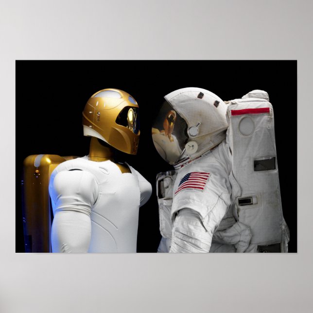 Robonaut 2, ein geschickter, humanoider Astronaute Poster (Vorne)