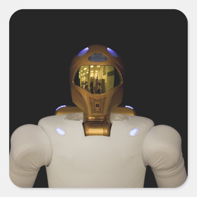 Robonaut 2, ein geschickter, humanoider Astronaute Quadratischer Aufkleber (Vorderseite)