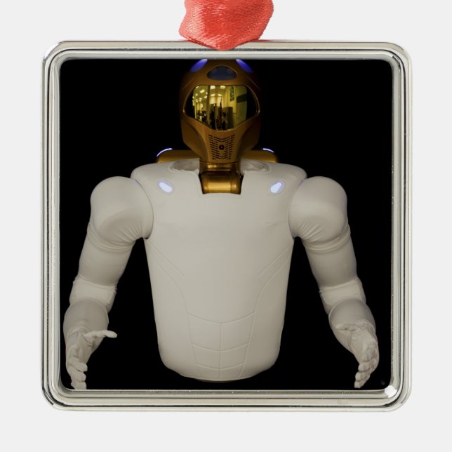 Robonaut 2, ein geschickter, humanoider Astronaute Silbernes Ornament (Vorne)