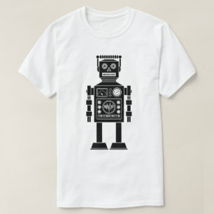 Robot 270620/06 - Schwarz-Weiß-T - Shirt