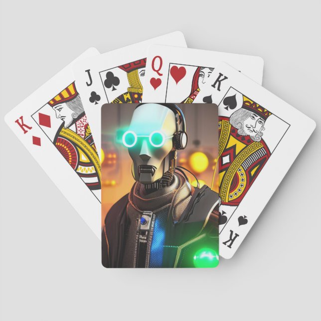 Robot-2-Poker-Spielkarten Spielkarten (Rückseite)