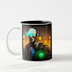 Robot 2 schwarze zweifarbige Tasse