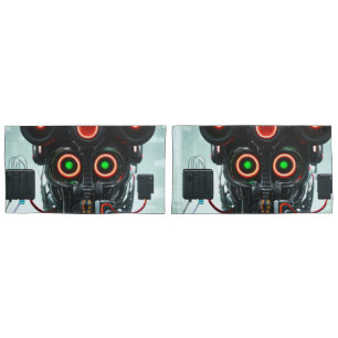 Robot 3 King Kissenfälle 2 Side Paar Kissenbezug