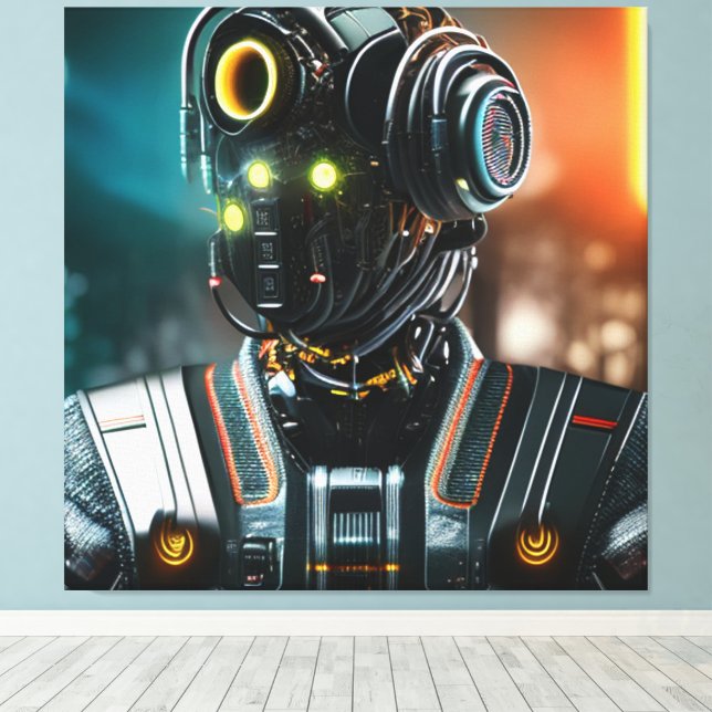 Robot 3 Leinwanddruck (Insitu (Holzboden))