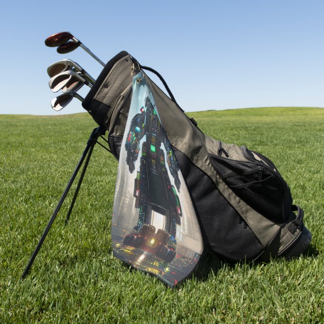 Robot 4 Golfhandtuch (Gras)