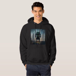 Robot 4 men schwarz gekleidetes Sweatshirt