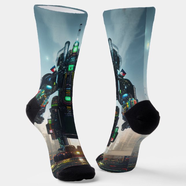 Robot 4 premium socks socken (Gewinkelt)