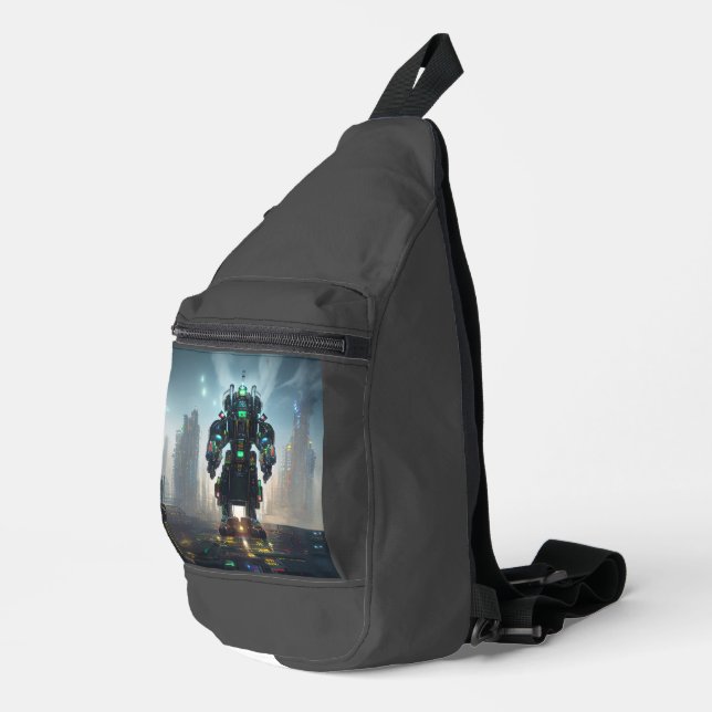 Robot-4-Sack-Rucksack Crossbody Bag (Rechte Ecke)