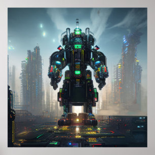 Robot 4 Wert Mattposter Poster