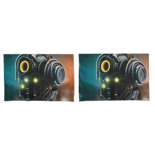 Robot 5-graue Standard-Kopfkissenpaare Kissenbezug