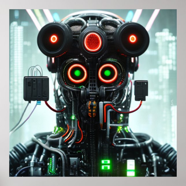 Robot-5-mattes Poster (Vorne)