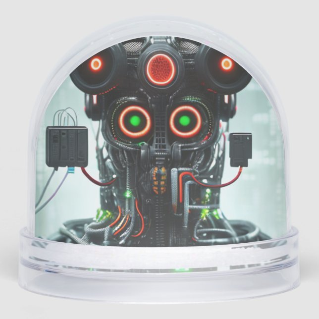 Robot 5 snow globe schneekugeln (Vorderseite)