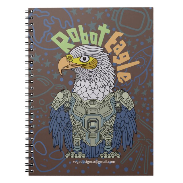 Robot-AdlerNotebook Notizblock (Vorderseite)