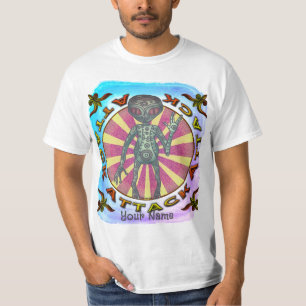 Robot Alien Attack T - Shirt