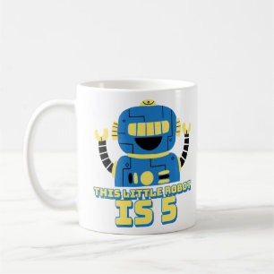 Robot Birthday 5 Jahre Kaffeetasse