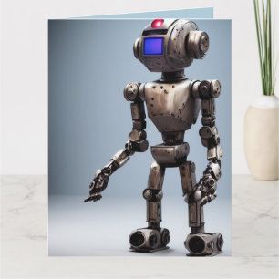 ROBOT BIRTHDAY Grußkarte Karte