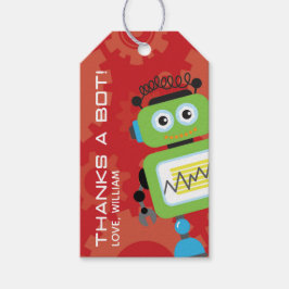 Robot Birthday Party Gastgeschenk Danke Tags Geschenkanhänger