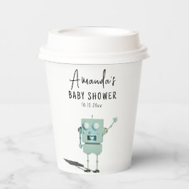 Robot boy Baby Shower Pappbecher