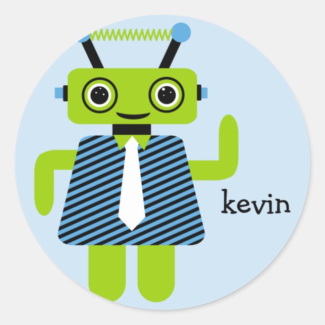Robot Boy Sticker (Vorderseite)